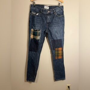 Sun + Stone Men's Denim Patch Slim Jeans Size 31